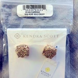KENDRA SCOTT • Ryan Rose Gold Drusy Stud Earrings